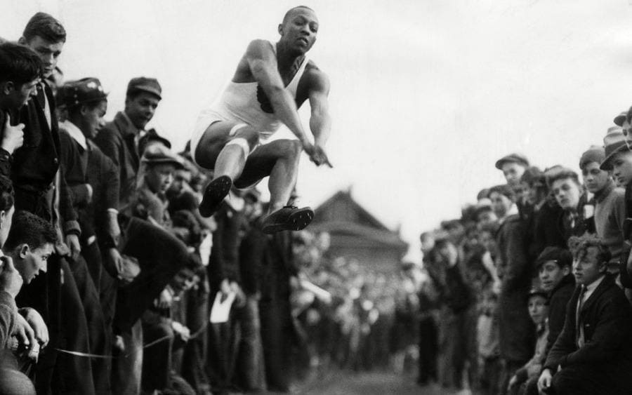 Jesse Owens (1913-1980), American athlete and winner of four gold medals in the 1936 Summer Olympics.