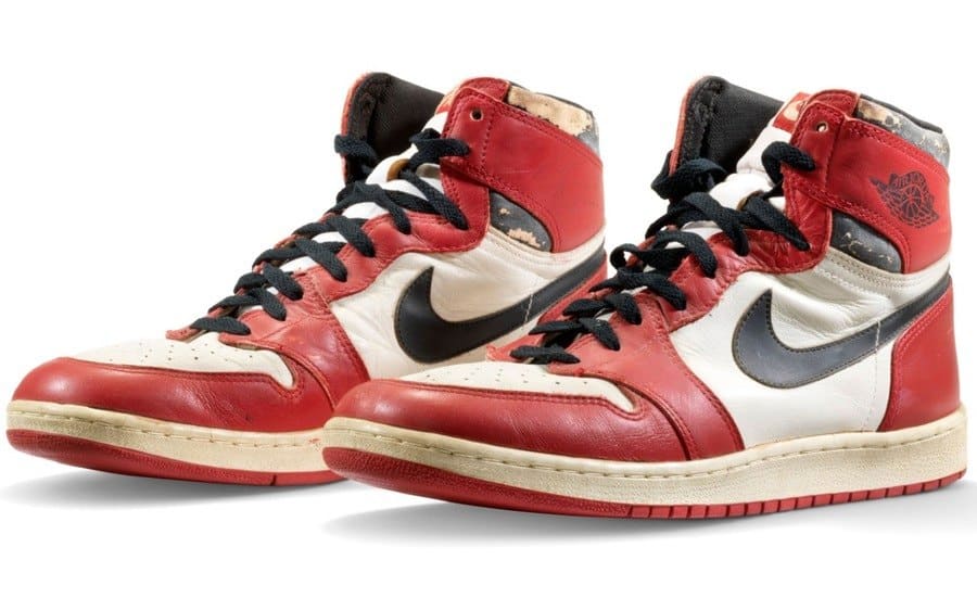 pair of Nike Air Jordan 1s