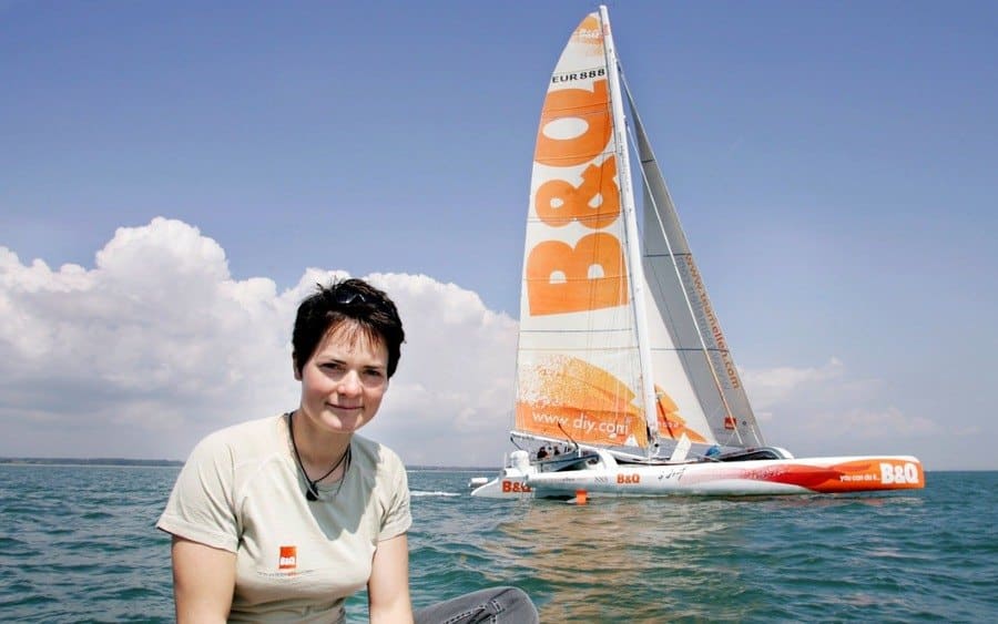 Cowes Week, Isle of Wight, Britain – 2005, Ellen Macarthur in Front of the Yacht B and Q
