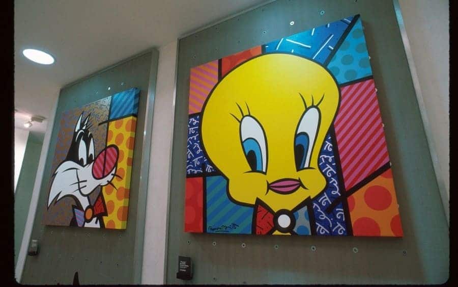 Paintings of Tweety and Sylvester