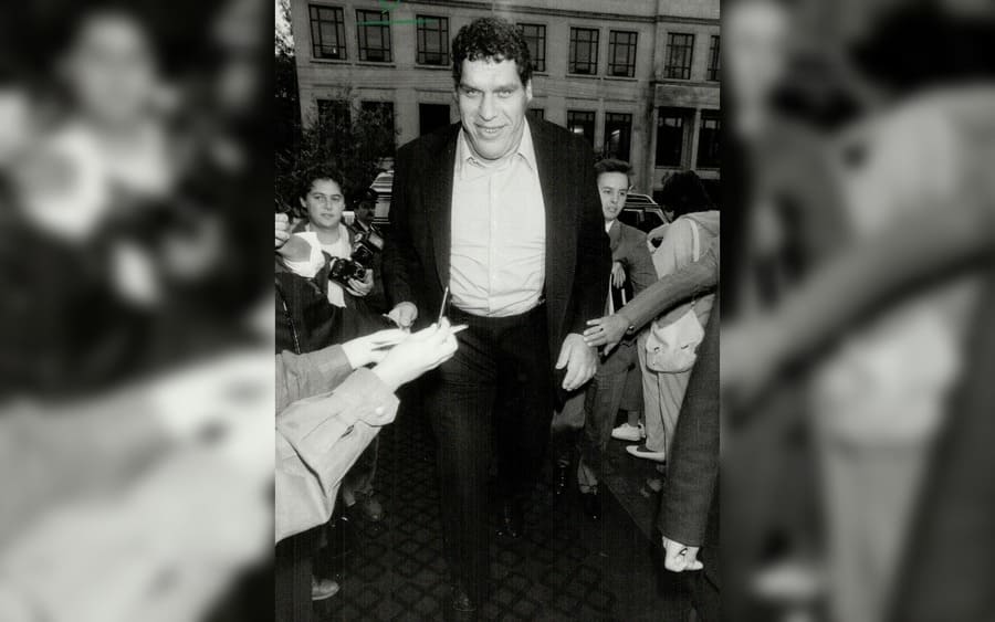 Andre The Giant at the screening of The Princess Bride.