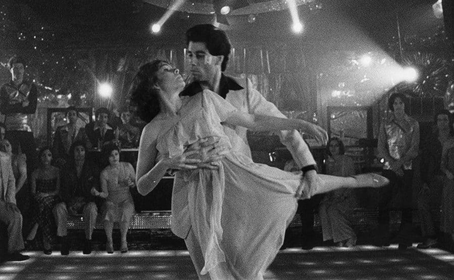 John Travolta is dancing with Karen Gorney in the movie 
