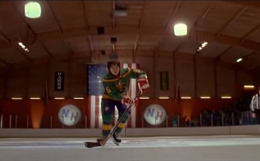 Charlie Conway is doing a Triple Deke at the end of the first Mighty Ducks film.