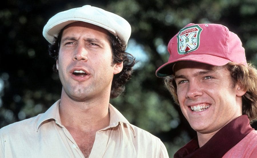 Chevy Chase in a scene from the film 'Caddyshack'.
