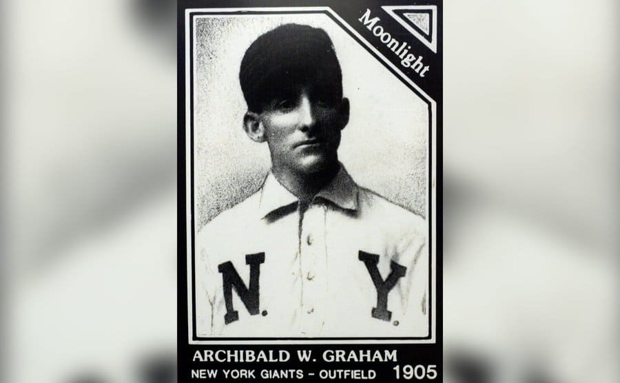 Archibald Moonlight Graham’s baseball card. 