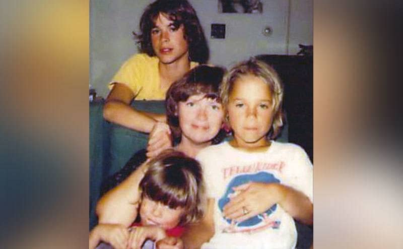 Rob Lowe with his mother Barbara and siblings Chad and Micah.