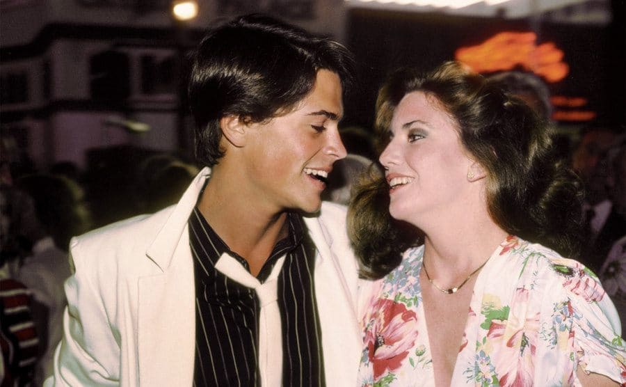 Rob Lowe and Melissa Gilbert attend an event.