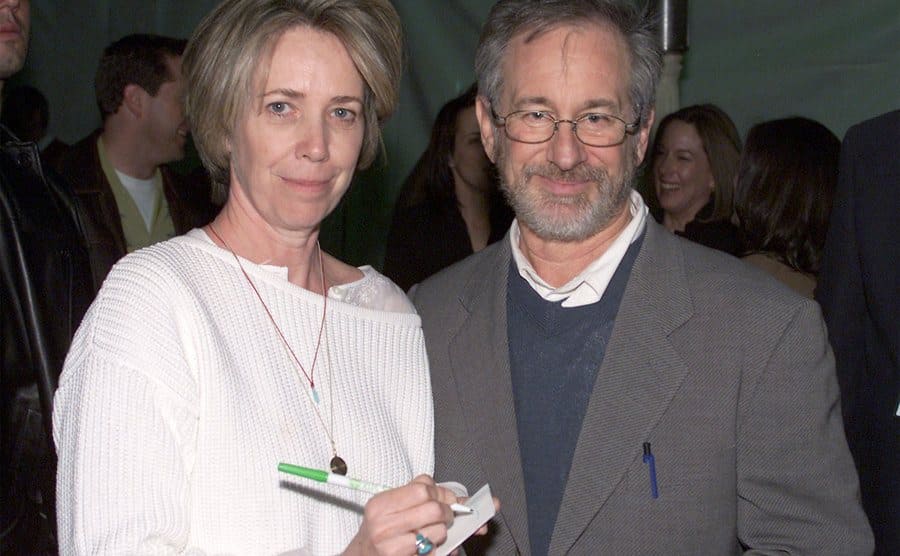 Melissa Mathison and Steven Spielberg at the 20th-anniversary premiere of 