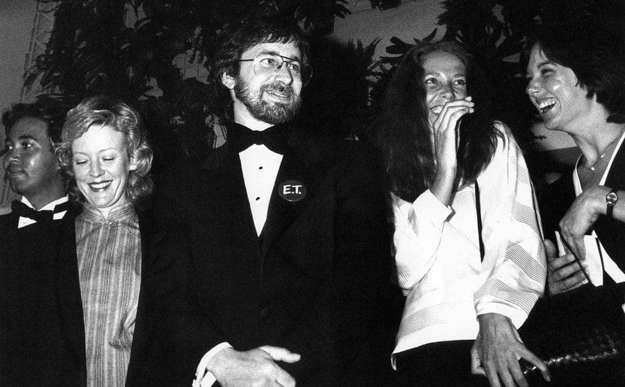 Steven Spielberg, Melissa Mathison, and Kathleen Kennedy at 35th Cannes Film Festival. 