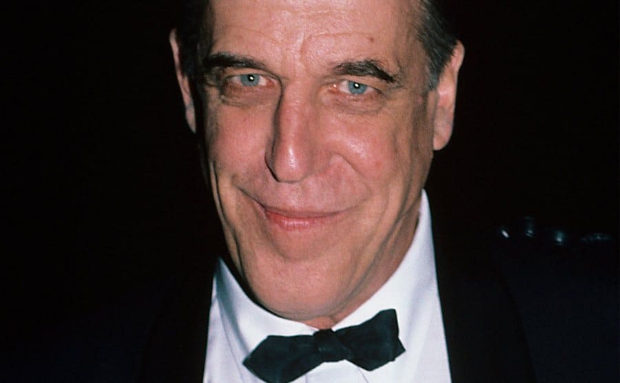 Fred Gwynne in classical bow and tie shot at an event.