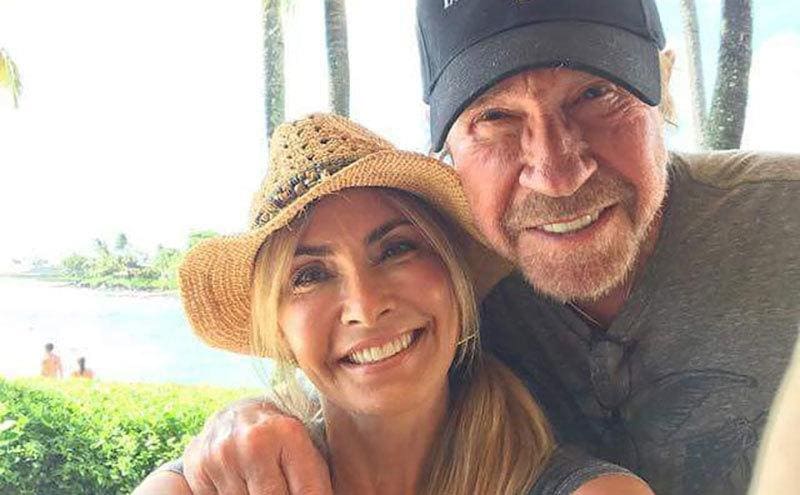 Gina and Chuck Norris take a photo while spending a holiday in Kauai Island. 