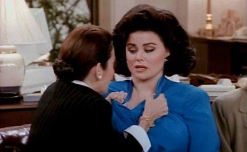 Delta Burke in a still from an episode of Woman of the House. 