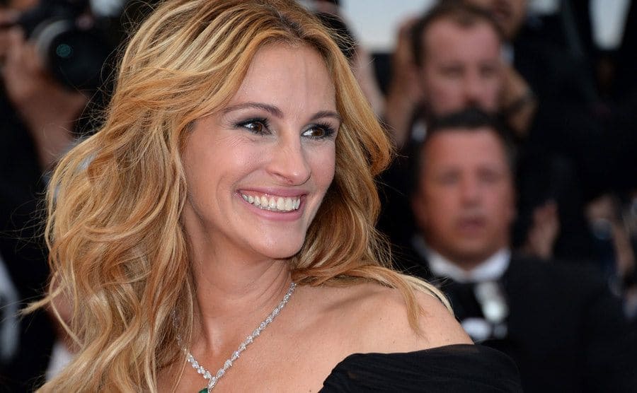 Julia Roberts attends the 'Money Monster' premiere. 