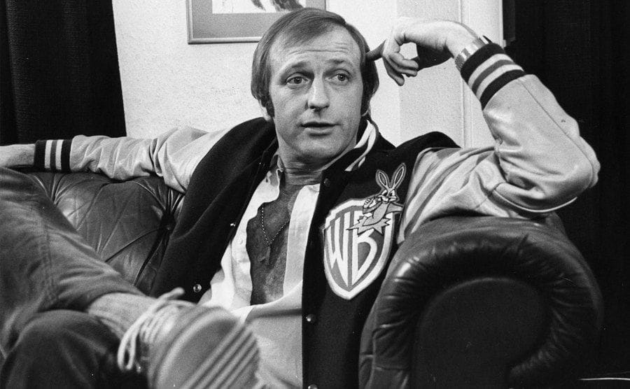 Graham Chapman sits for an interview. 