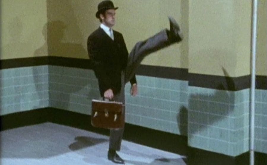 John Cleese in The Ministry of Silly Walks.