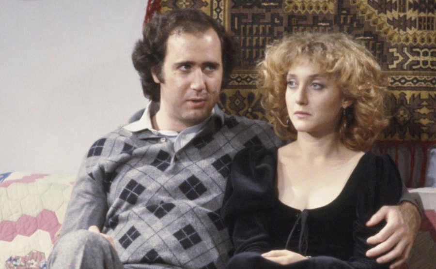 Carol Kane and Andy Kaufman in Taxi. 