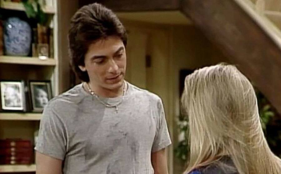 Scott Baio and Nicole Eggert in a still from Charges in Charge. 