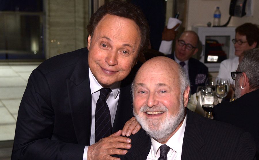 Billy Crystal and Rob Reiner attend an event. 