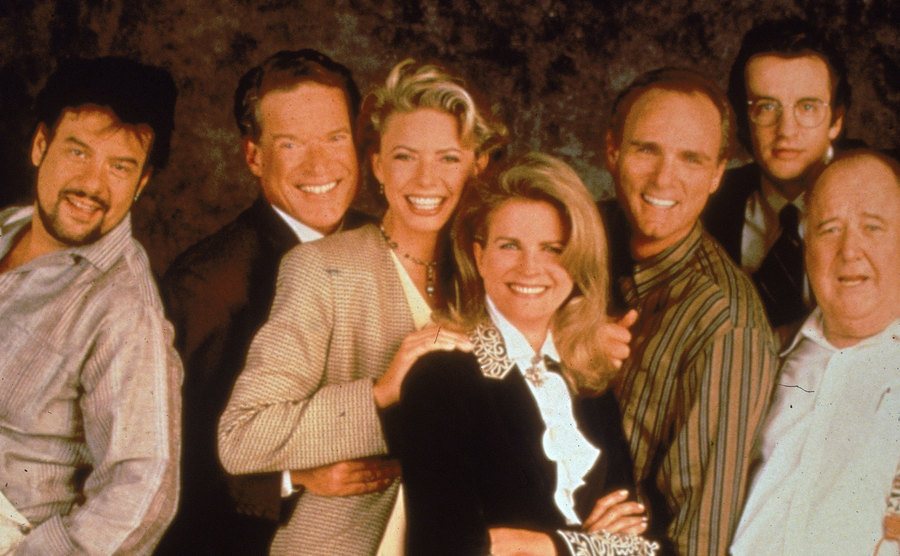 A group portrait of the cast of the television series, 'Murphy Brown.'