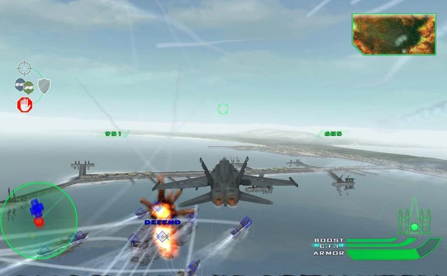 A screengrab of Top Gun - the video game. 
