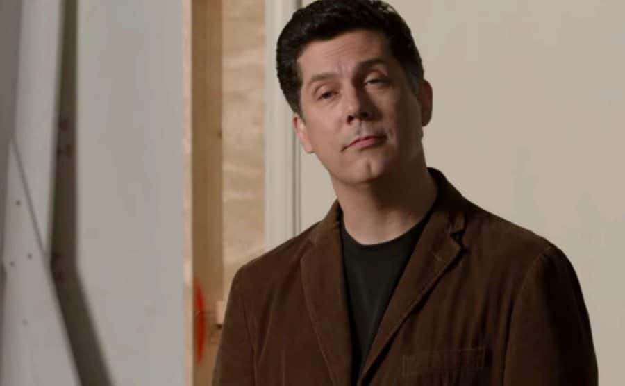 Chris Parnell as Mr. Gordon in a still from the film. 