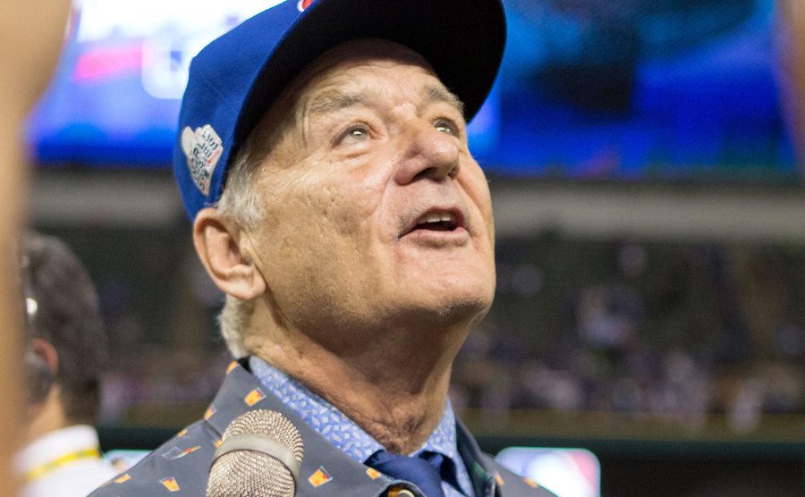 A photo of Bill Murray during a game.