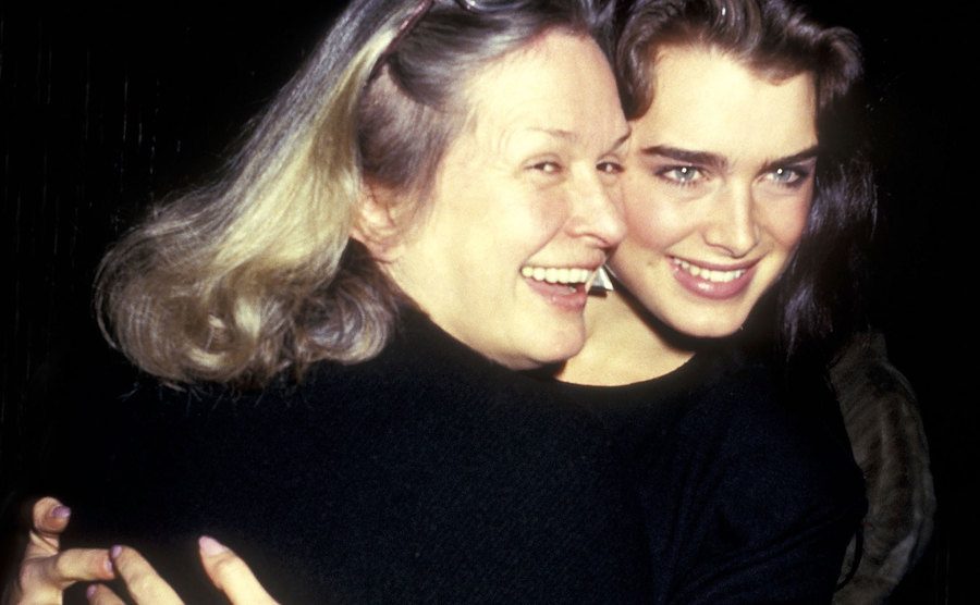 Brooke Shields and her mother take a picture together.