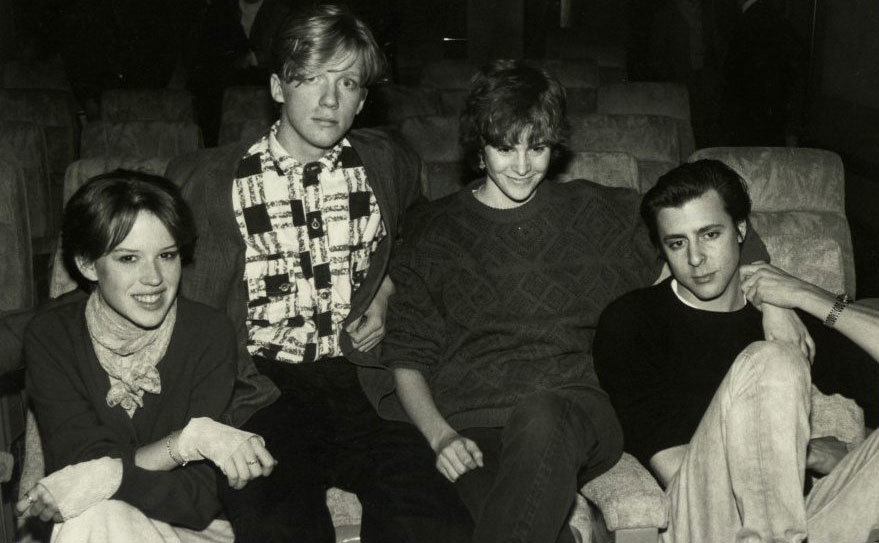 A portrait of Molly Ringwald, Anthony Michael Hall, Ally Sheedy, and Judd Nelson.