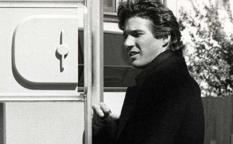 A photo of Richard Gere on the set of American Gigolo.