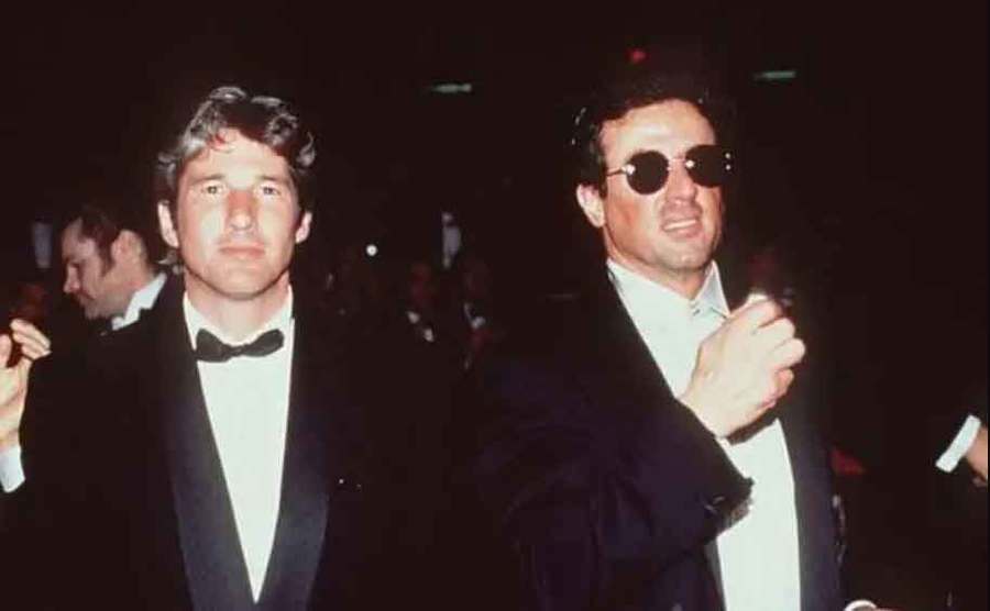 A photo of Richard Gere and Stallone at an event.