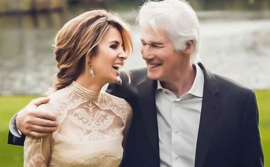 A photo of Silva and Gere during their wedding.