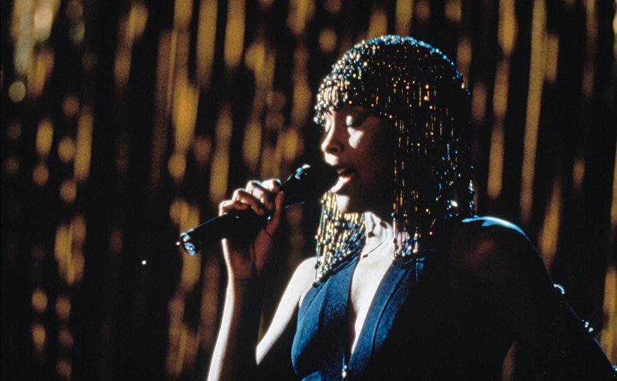 Whitney Houston performs in The Bodyguard.