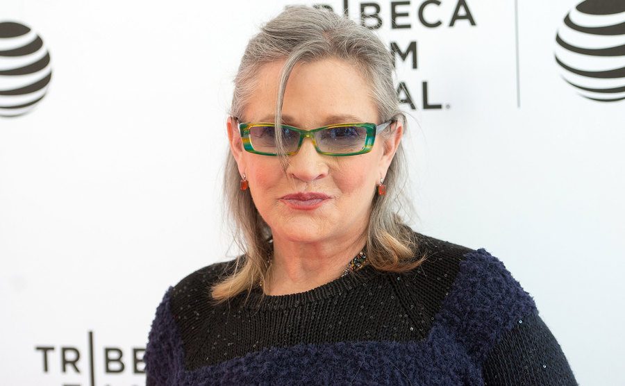 Carrie Fisher attends an event.
