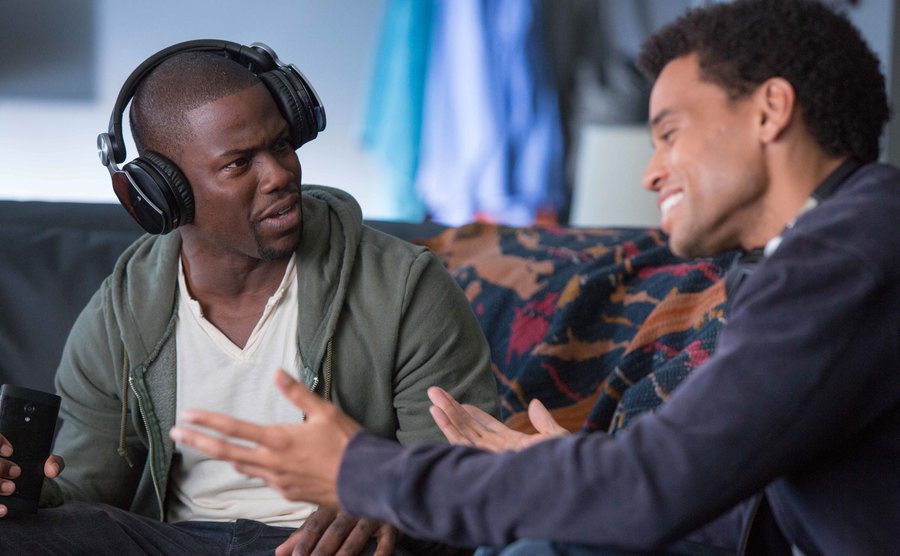 Kevin Hart and Michael Ealy in a still from the film.