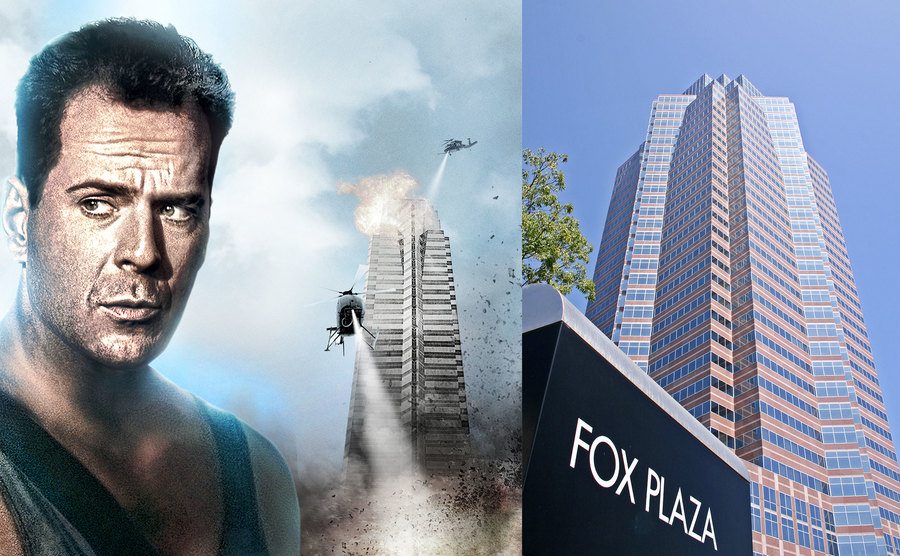 Die Hard promotional shot / A photo of 20th Century Fox headquarters. 