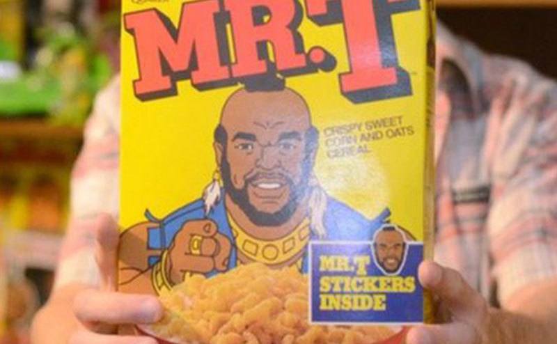 An image of Mr. T’s inspired cereal box.
