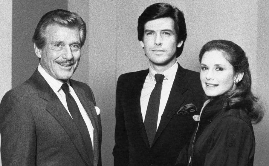 Efrem Zimbalist Jr., Pierce Brosnan, and Stephanie Zimbalist in a promo shot for the show.