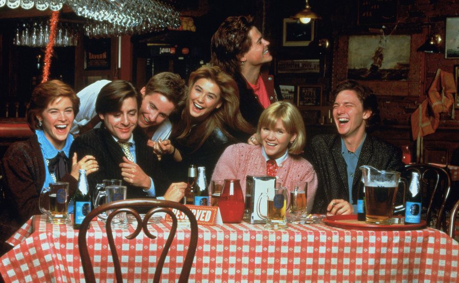 The cast of St. Elmo’s Fire in a promotional photo.