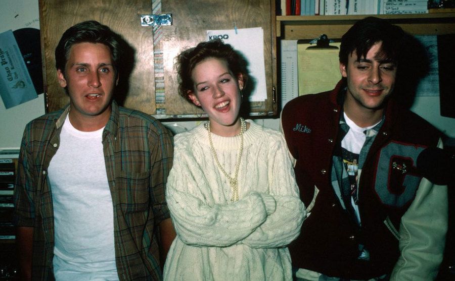 A picture of Emilio Estevez, Molly Ringwald, and Judd Nelson.