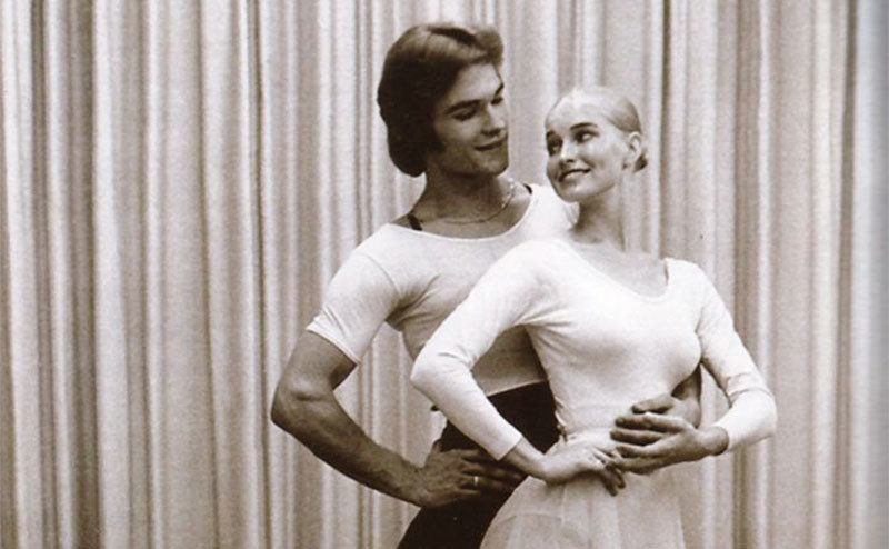 A dated picture of Swayze and Lisa as young dancers.