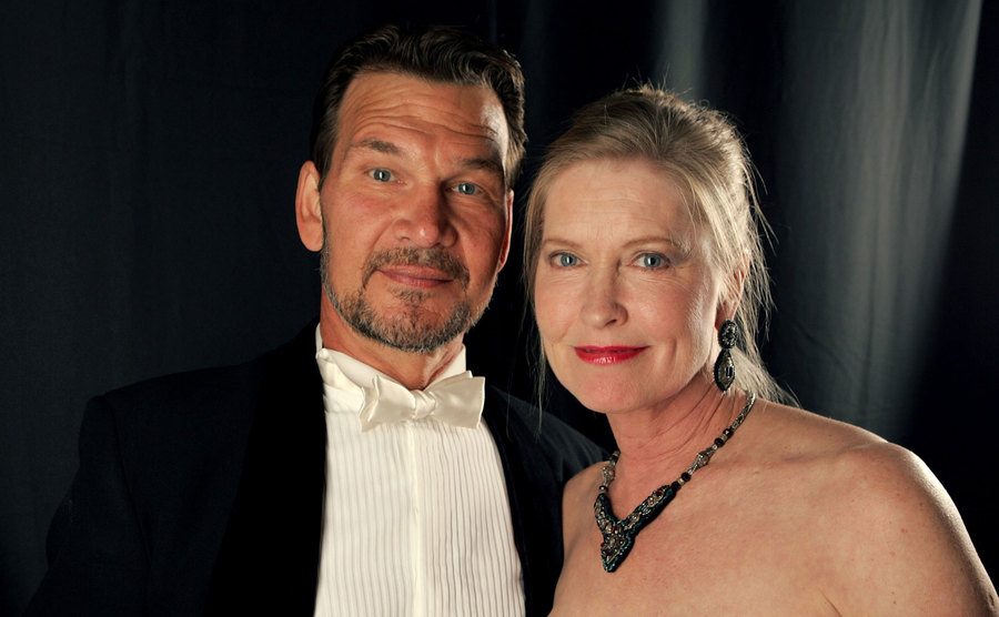 A studio portrait of Swayze and his wife.
