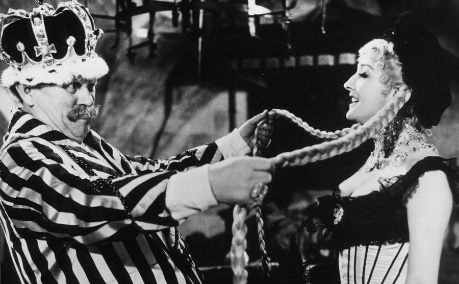 A still of Gert Fröbe and Anna Quayle in Chitty Chitty Bang Bang.