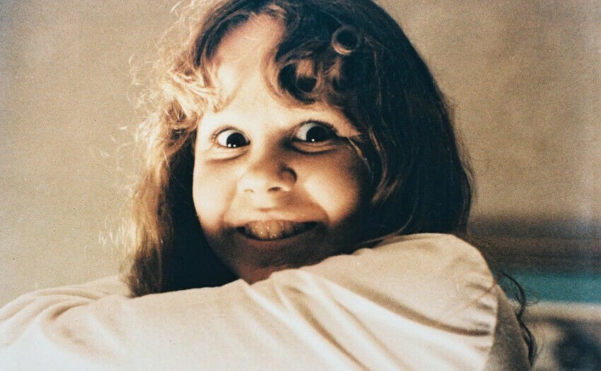 A portrait of Linda as Regan Teresa MacNeil in The Exorcist.