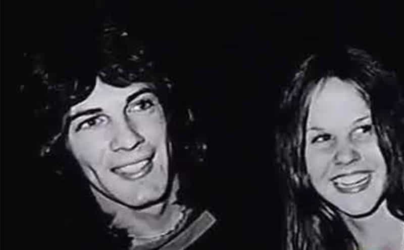 A dated photo of Rick and Linda on a night out.