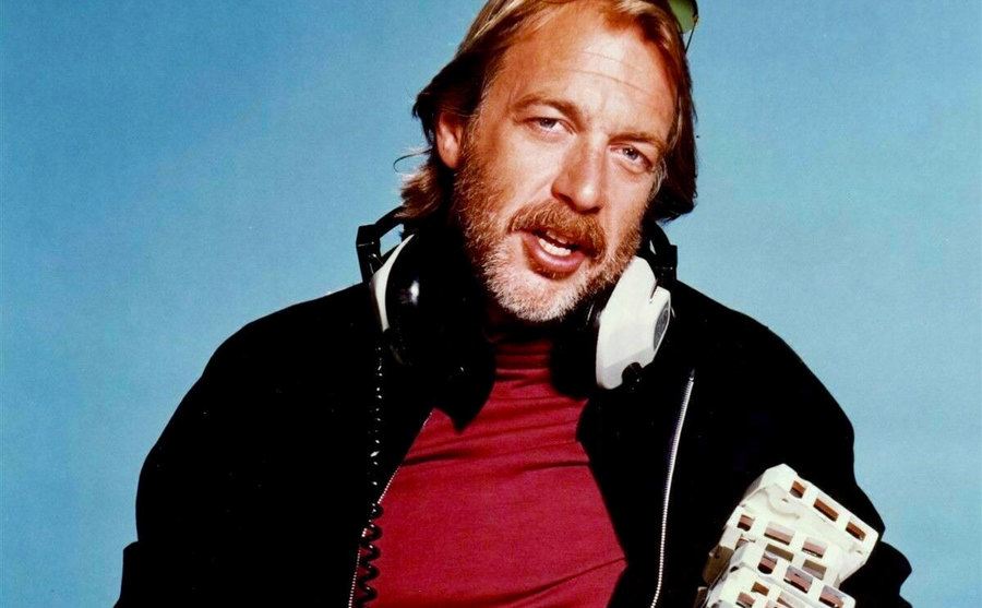 A portrait of Howard Hesseman in the character of Dr. Johnny Fever.