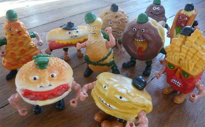 A collection of Food Fighters figurines 