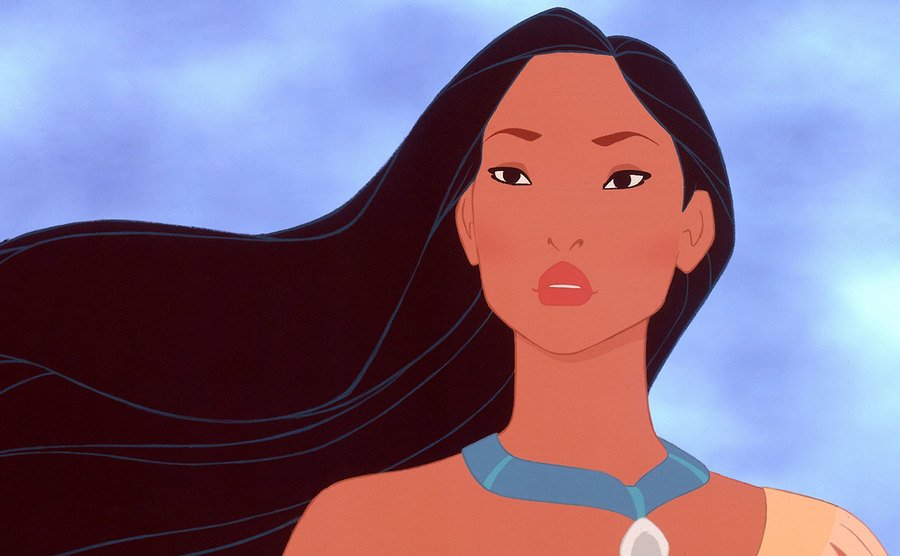 A still of Pocahontas from the film. 