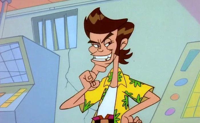 A still of animated Ace Ventura. 