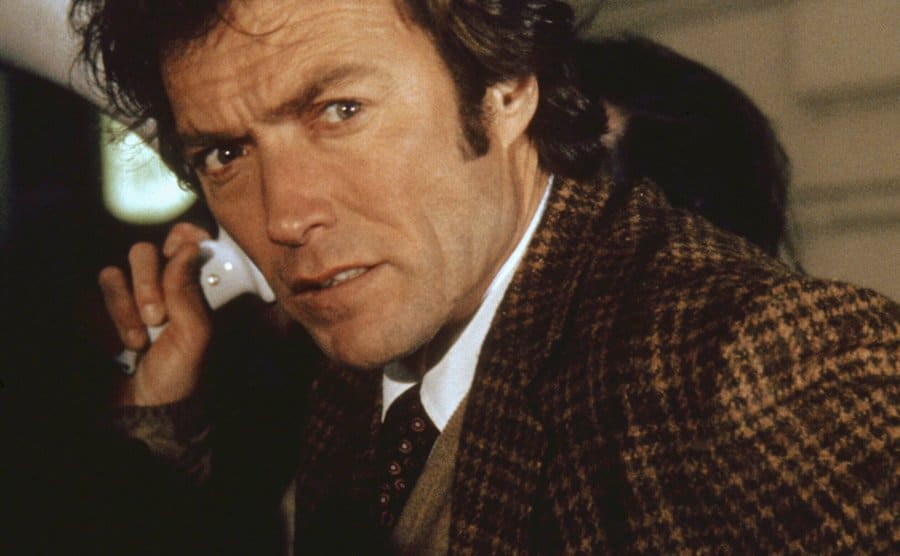 A still of Clint Eastwood in a scene from the film.