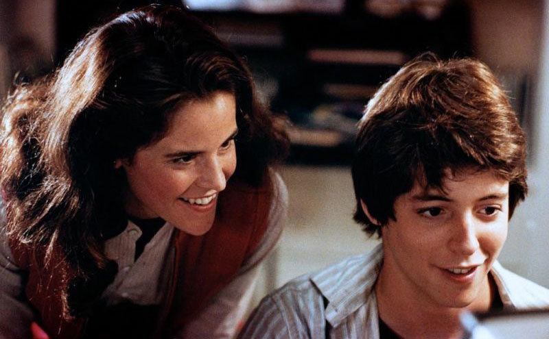 Ally Sheedy and Broderick in a still from WarGames. 
